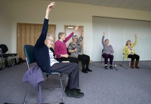 Participants in Seated Exercise Class